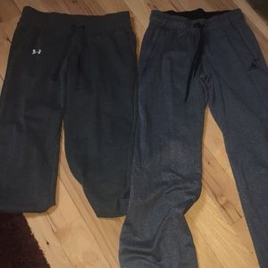 Under Armor capris and Adidas pants